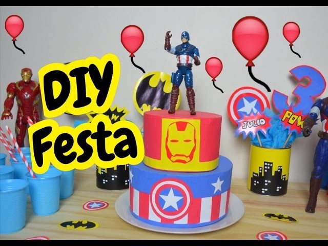 DIY Decoração Festa Infantil Super Heróis • Por Estilo Jacky de Ser
