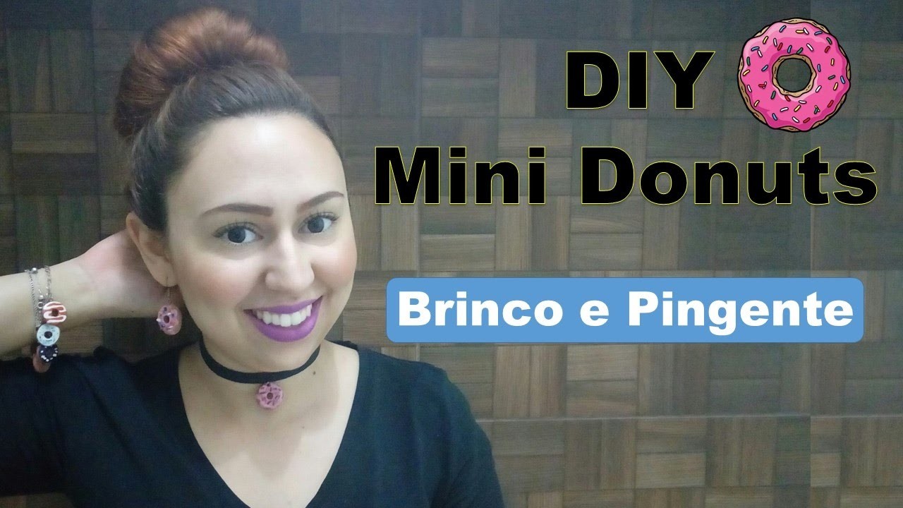 DIY: Mini Donuts - Brinco e pingente