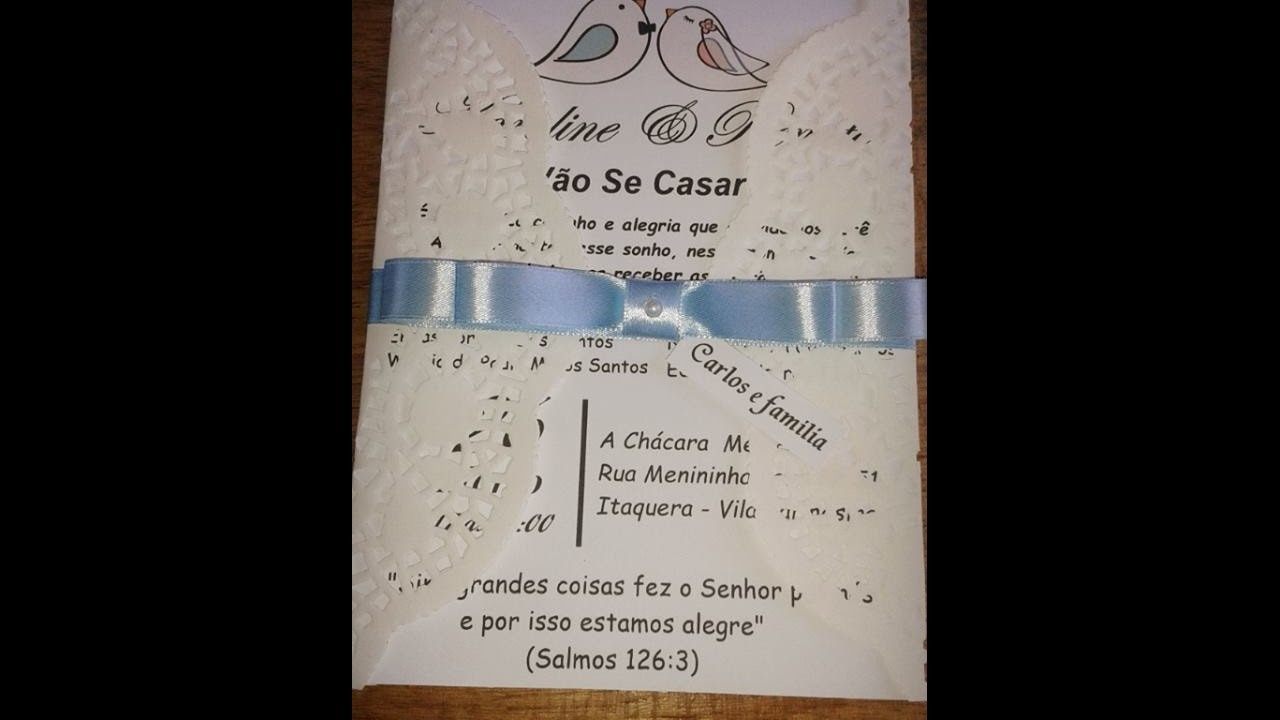 Tudo DIY - Convite de Casamento (By: Lary Fyama)