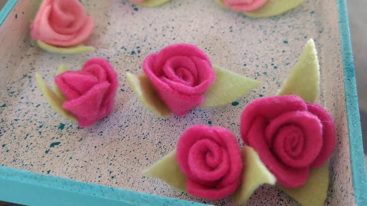Florzinha de FELTRO - Como fazer essas mini rosas - DIY