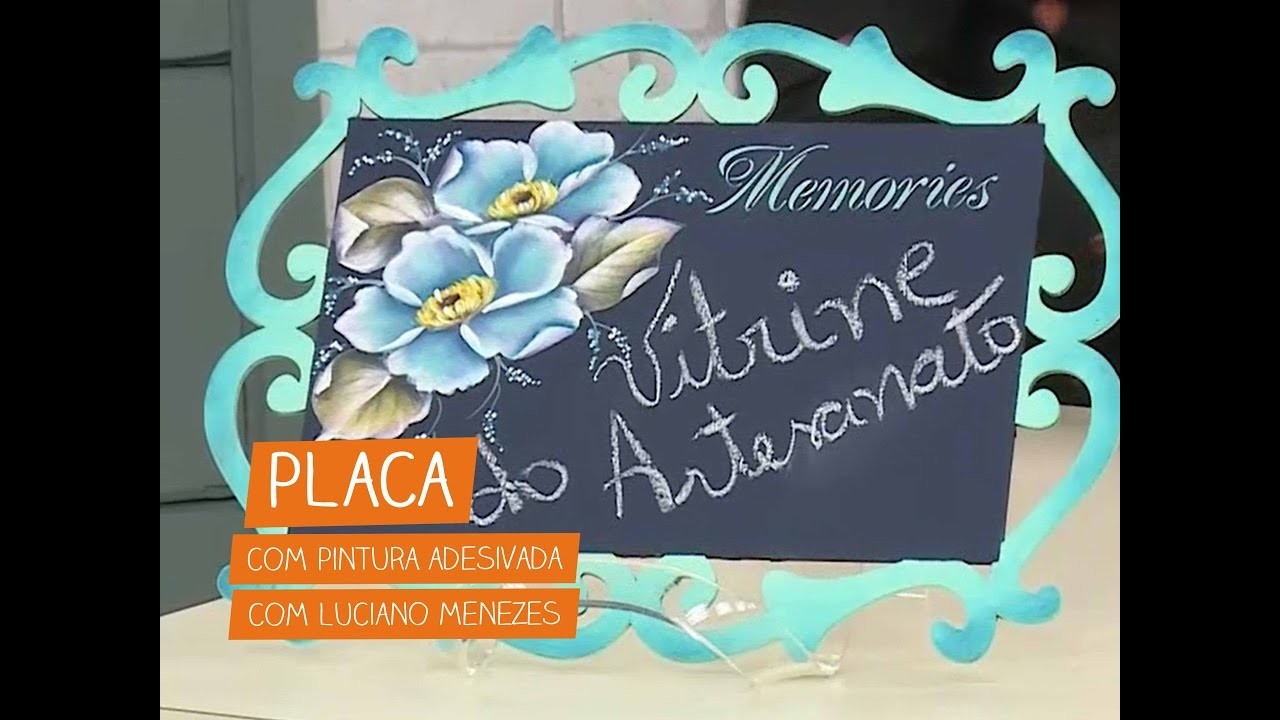 Placa com Pintura Adesivada com Luciano Menezes | Vitrine do Artesanato na TV
