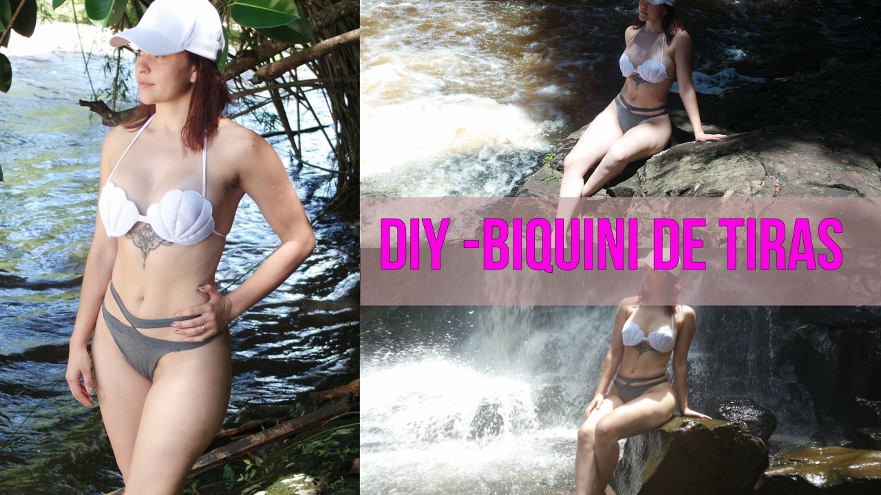 Como transformar legging em biquíni de tiras (parte de baixo) DIY Strappy bikini