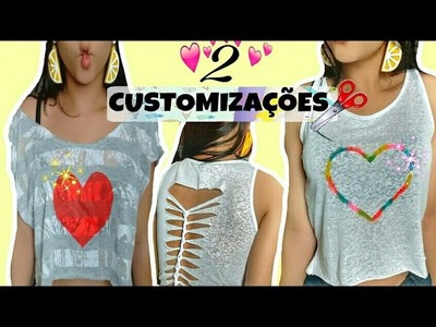 Diy:CUSTOMIZANDO BLUSAS VELHAS❤