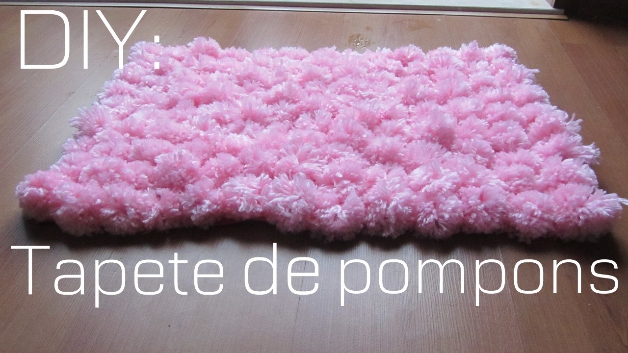 DIY:Como fazer um tapete de pompom (FÁCIL)