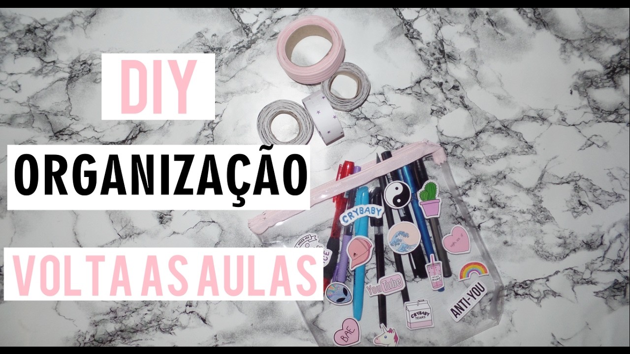DIY VOLTA AS AULAS. WASHI TAPE, NECESSAIRE E +