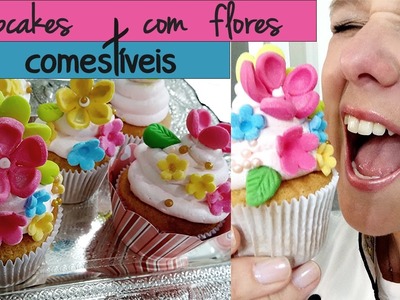Decoração de cupcakes 2, flores de açúcar, pasta americana