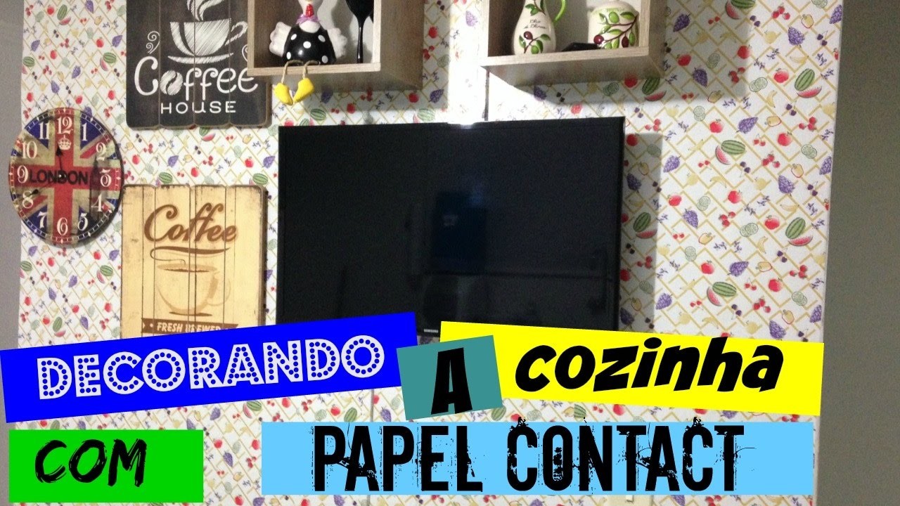 DIY decoração de parede com papel contact!