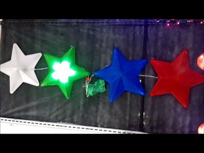 Estrela grande leds colorida decoração de natal