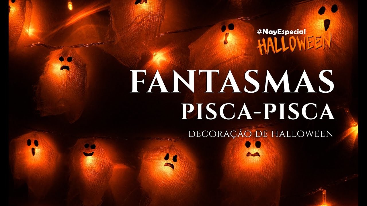 FANTASMAS PISCA PISCA | Decoração Fácil de Terror | Especial Halloween #20