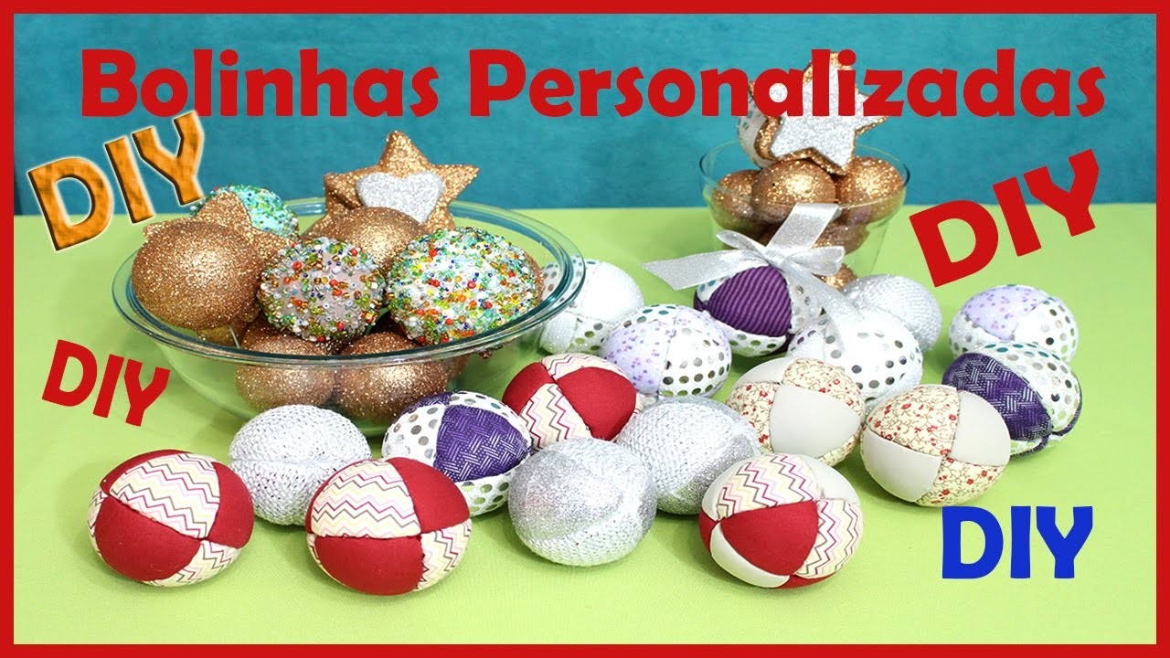 Bolinhas Personalizadas para decoração de Natal (Ideias e Decorações)