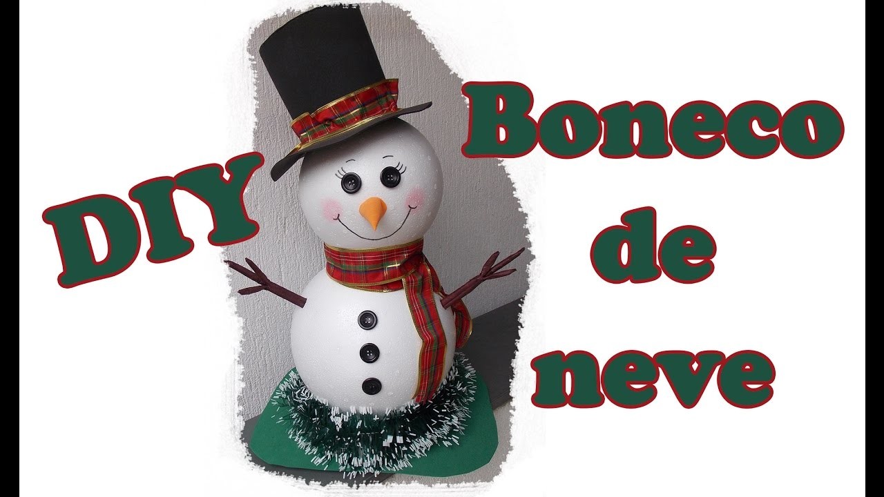 Como fazer boneco de neve grande - Decoração de Natal