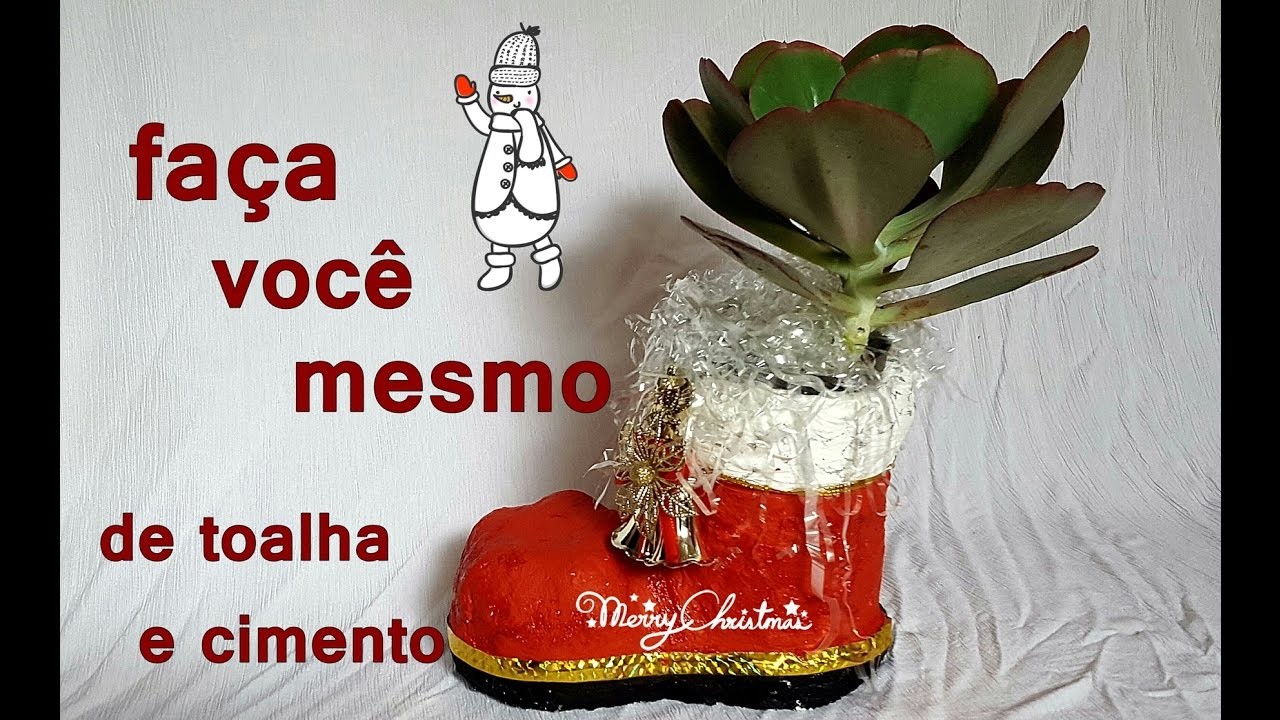 DIY.BOTA DE PAPAI NOEL PARA DECORAÇÃO EXTERIOR E INTERIOR