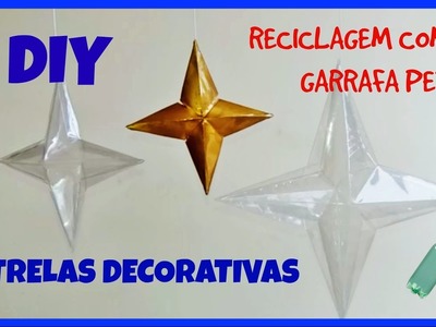 Decoração de natal com garrafa pet- Pet bottle star