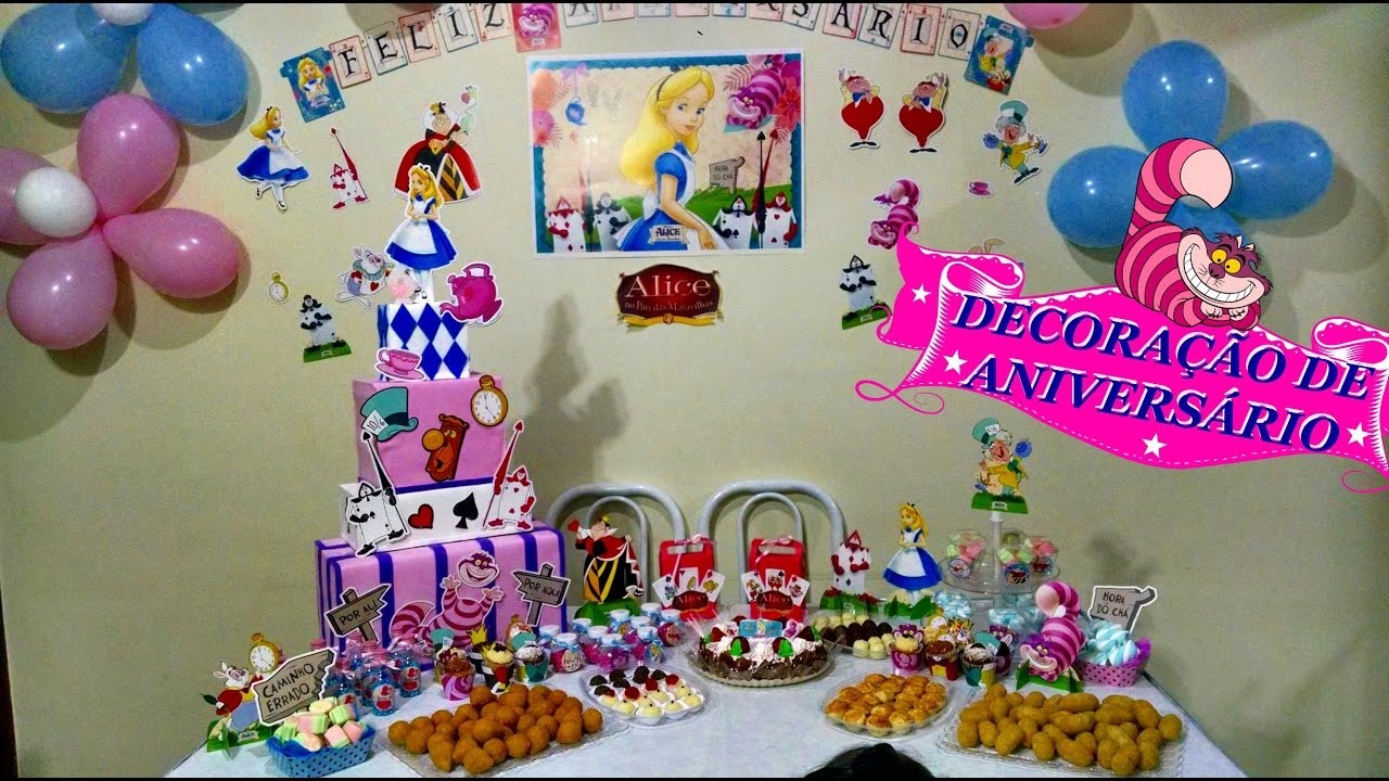 Decoração festa de aniversario tema  Alice no País das Maravilhas
