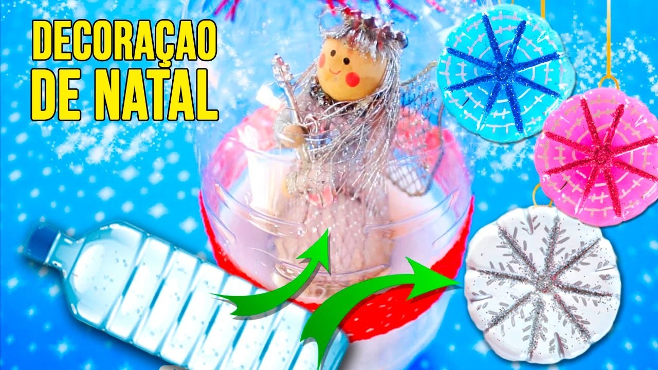 Decoração de NATAL com objetos RECICLADOS ???? * COMO FAZER DECORAÇÕES DE NATAL com GARRAFAS PET