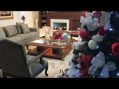 Decoração de Natal. Sala de Estar. Living Room Christmas Decorating