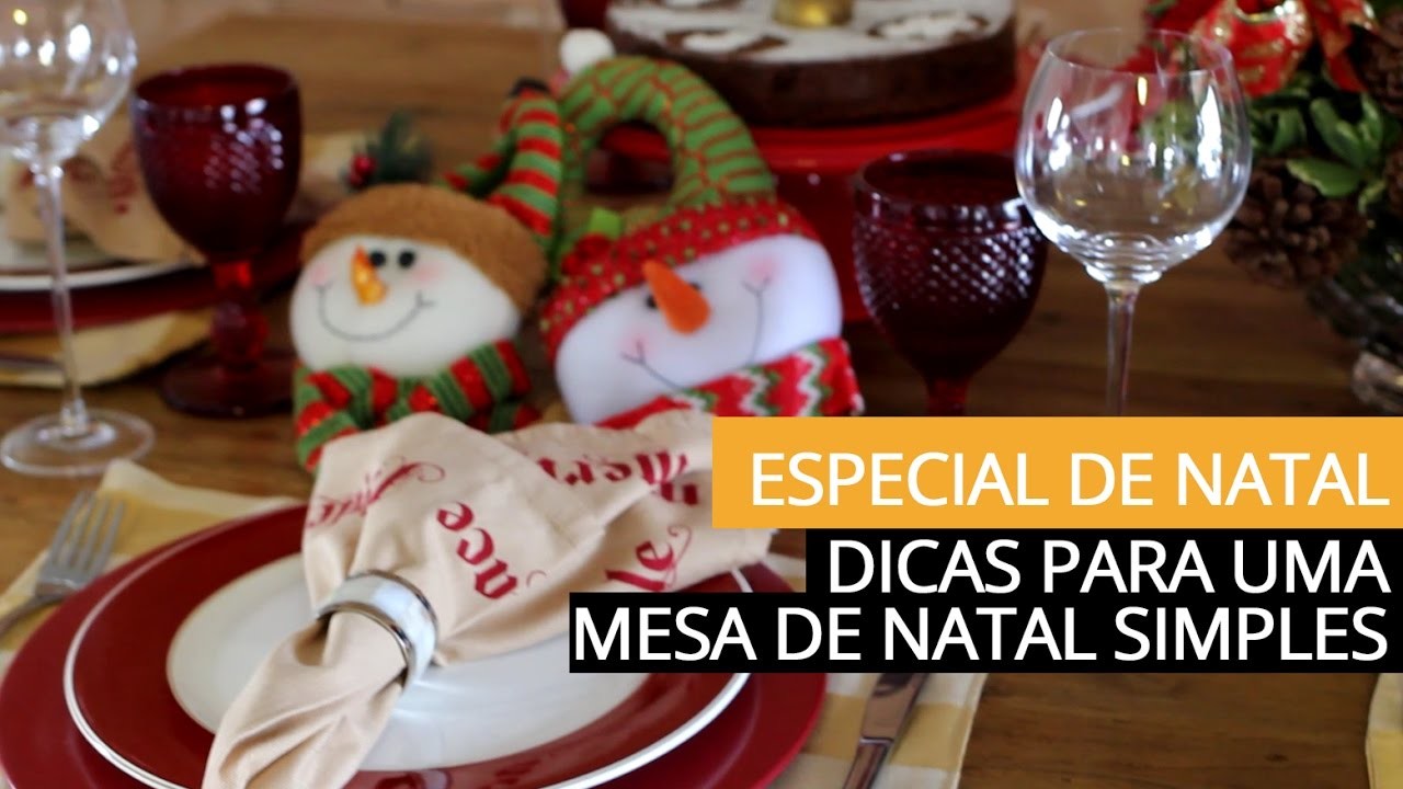 Decoração simples para a Mesa de Natal - por Patricia Junqueira