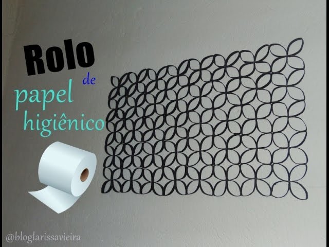 Decoração feita com rolo de papel higiênico, por Larissa Vieira