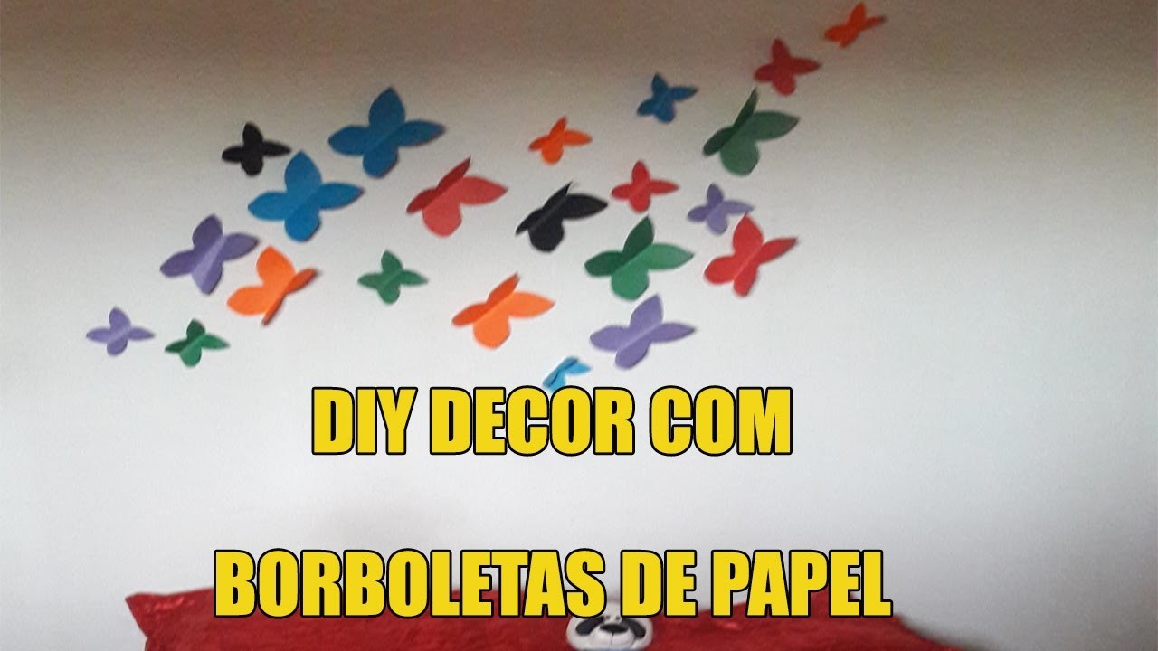 Faça você mesmo decoração com borboletas de papel por menos de 15,00