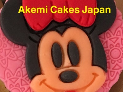 Fondant Minnie decoração de cupcake