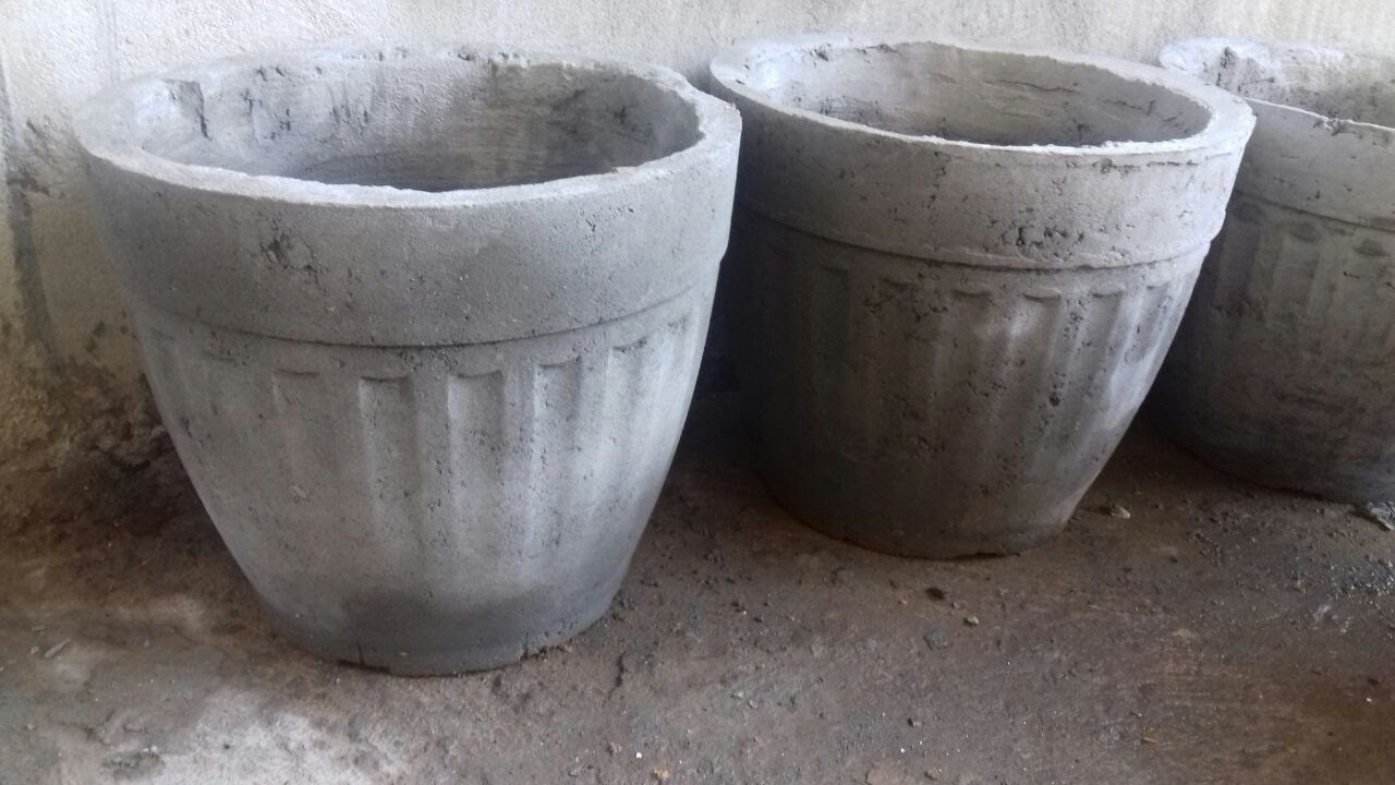 Como  fazer vaso grande de cimento