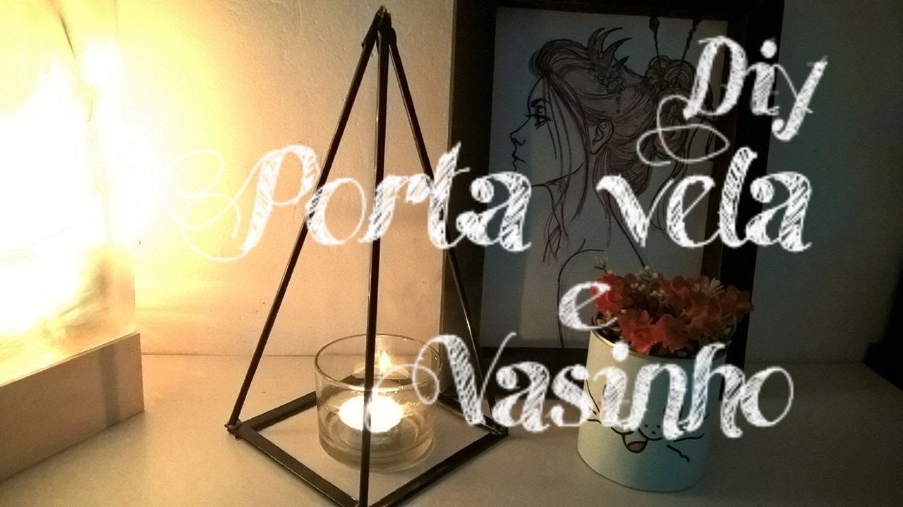 # 12 DIY Duplo: Porta vela e vasinho fofo por Nathi Ferreira #vidadepanda #geometric