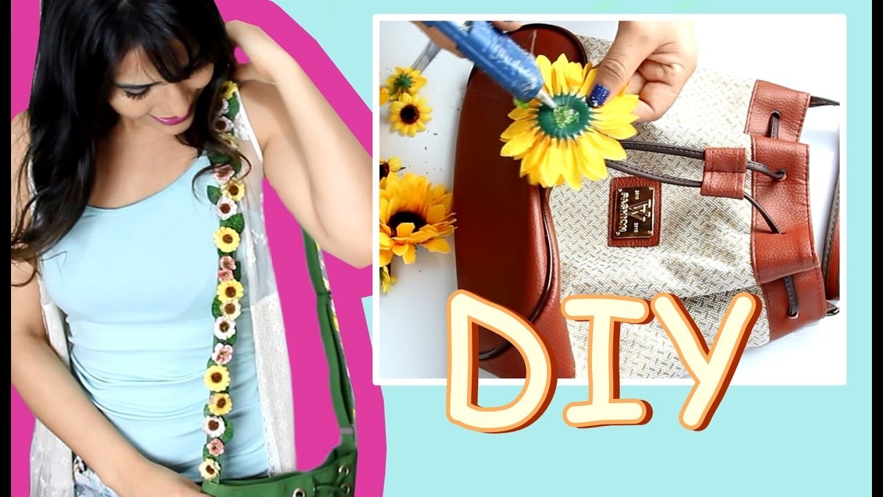 Customize suas bolsas colando flores - DIY de Primavera