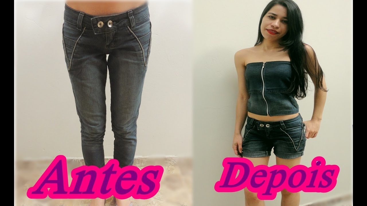 DIY |  Customização. Transforme sua calça jeans em shorts e blusa