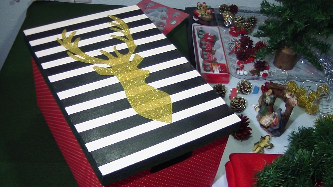 Caixa de Natal com Glitter | Má Patchwork