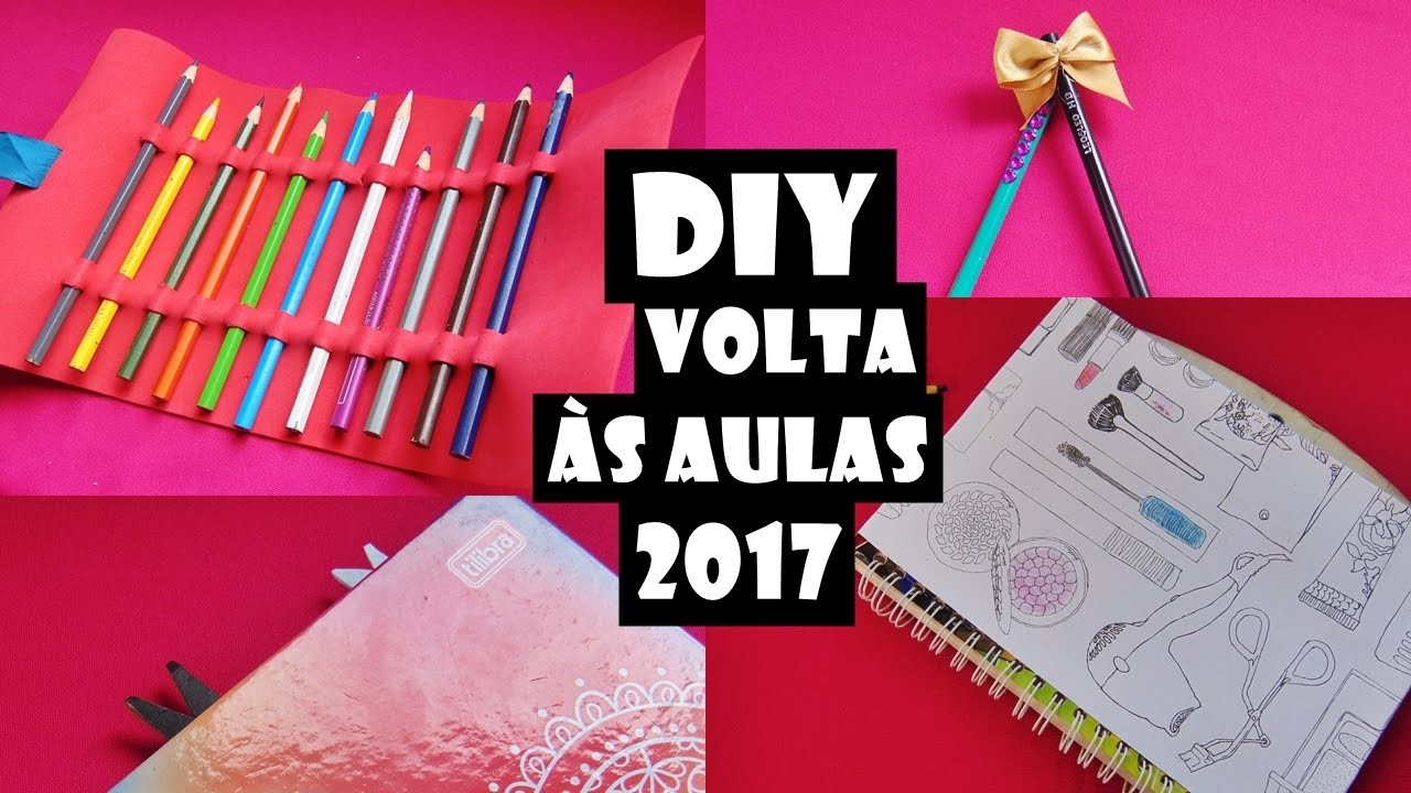 DIY MATERIAL ESCOLAR PERSONALIZADO 2017 | Ally Arruda