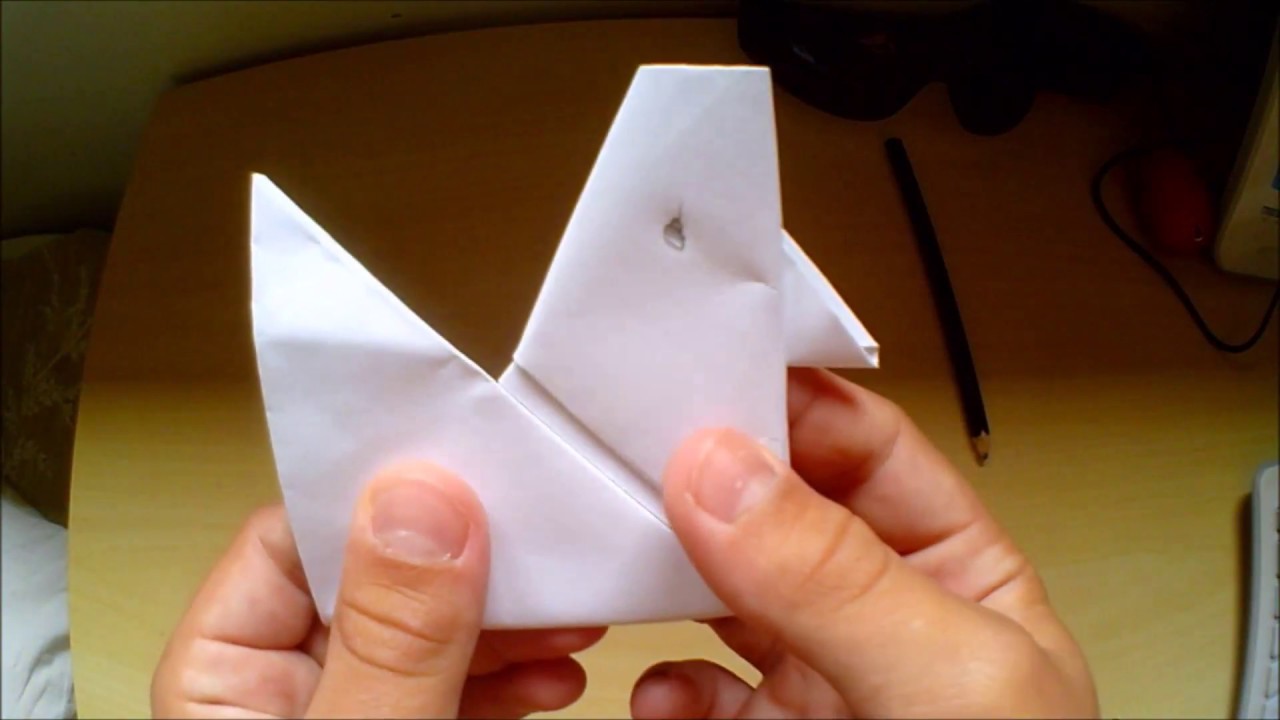 Como fazer galinha de papel - origami, dobradura de papel fácil e divertido -Cientificamente Enzo