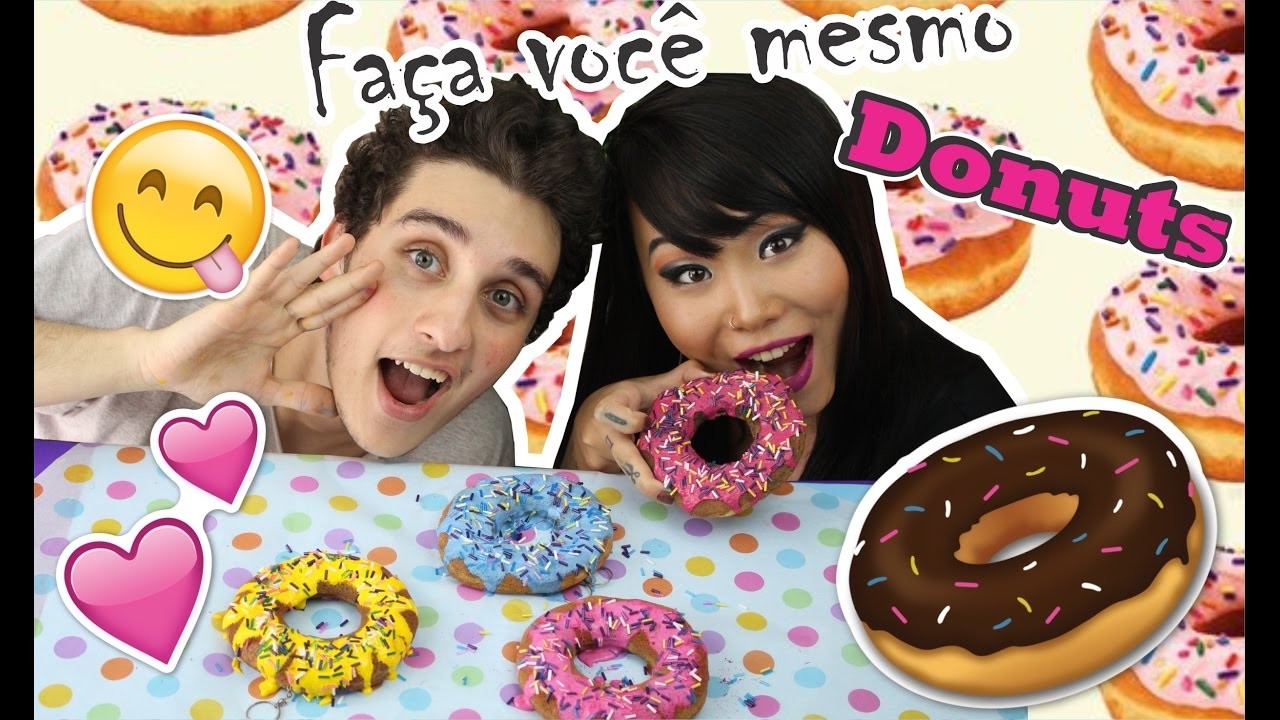 DIY; Faça você mesmo! Chaveiro Donuts