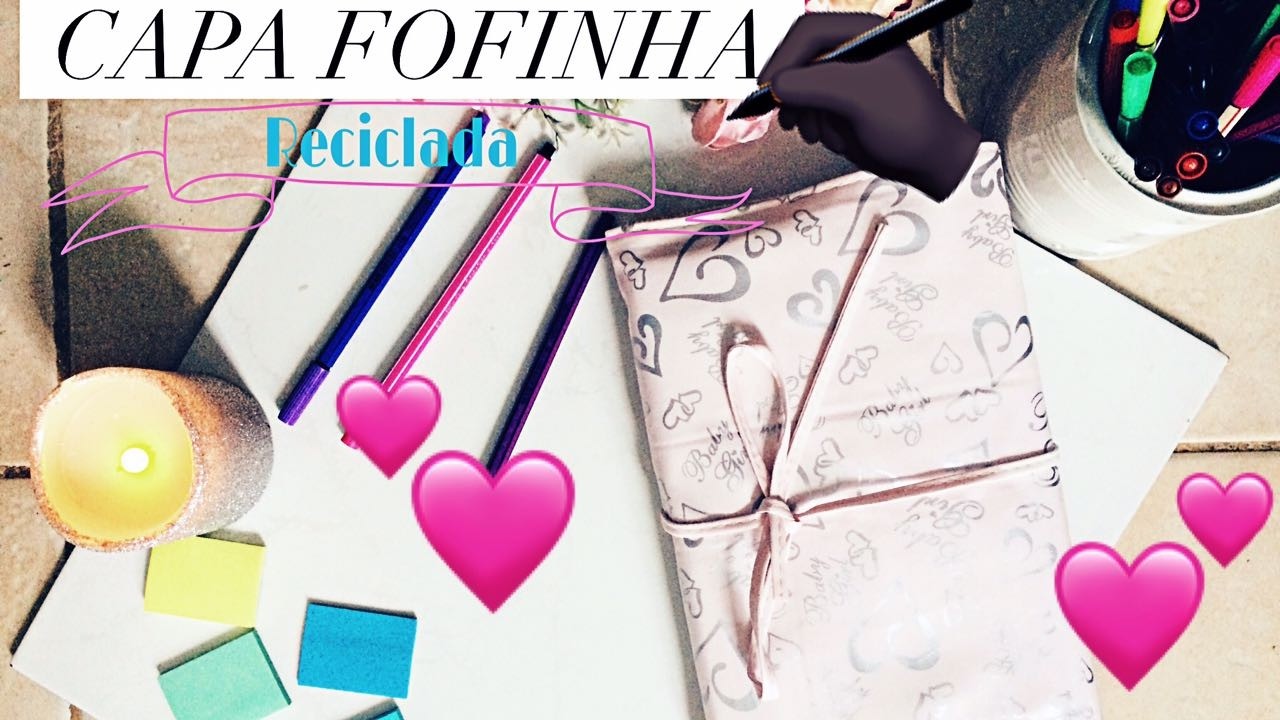 DIY: ????CAPA FOFINHA ????PRO SEU CADERNO, AGENDA, BULLET JOUNAL OU CADERNOS