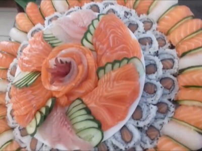Como fazer bolo de sushi - How to make Sushi Cake -　すしケーキの作り方