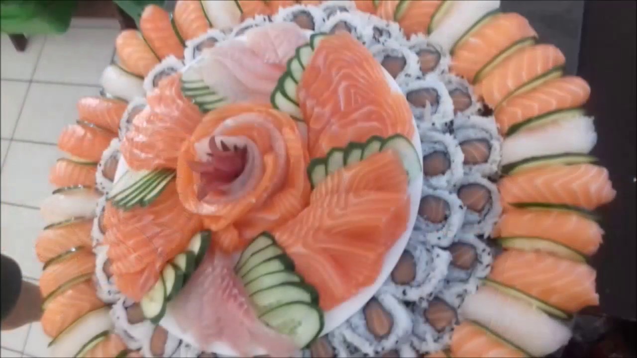 Como fazer bolo de sushi - How to make Sushi Cake -　すしケーキの作り方