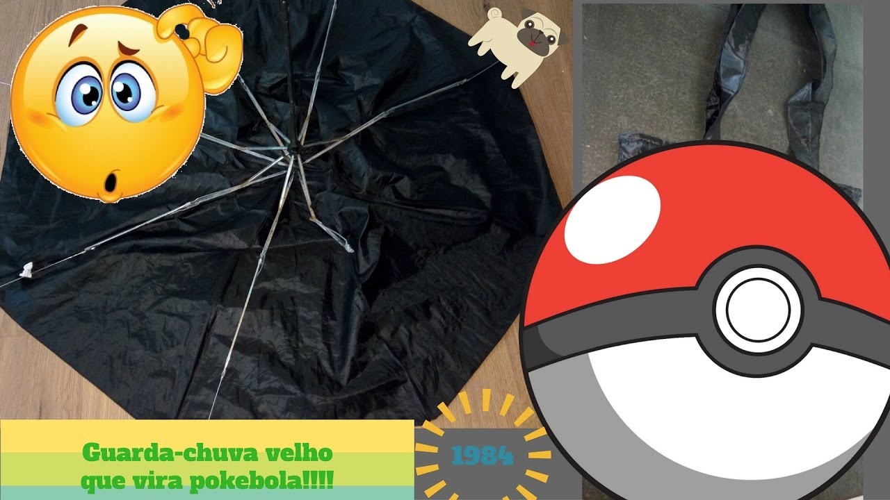 DIY: Guarda-chuva velho vira pokebola!!!