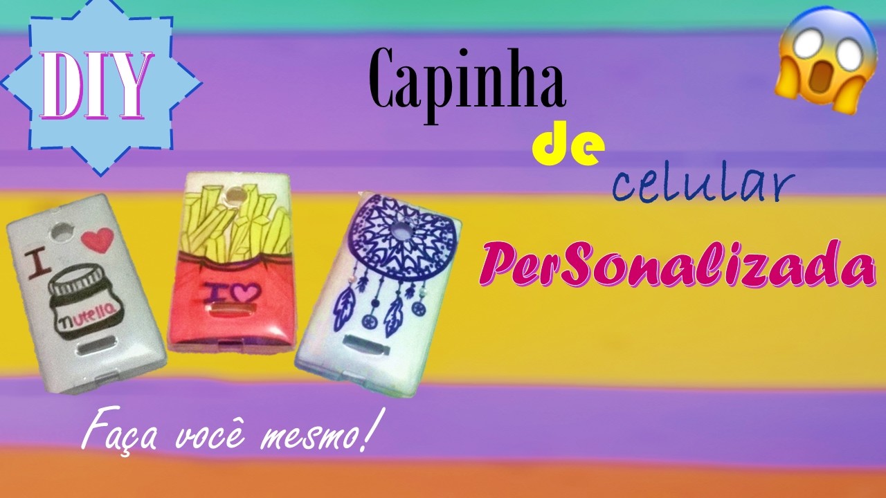 DIY: três modelos de capinha de celular.faça você mesmo!!!