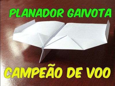 Planador gaivota avião de papel