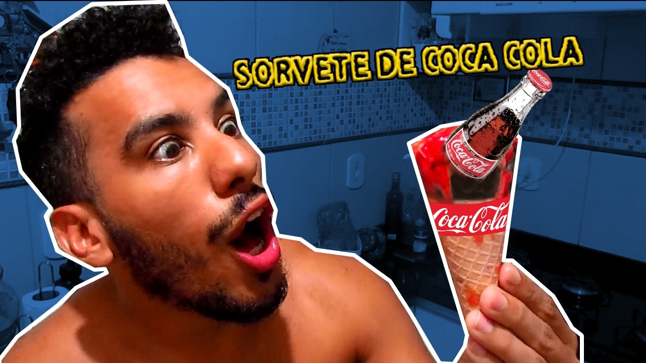 COMO FAZER SORVETE DE COCA COLA CASEIRO- RECEITA DE SORVETE (DIY- COKE ICE CREAM)