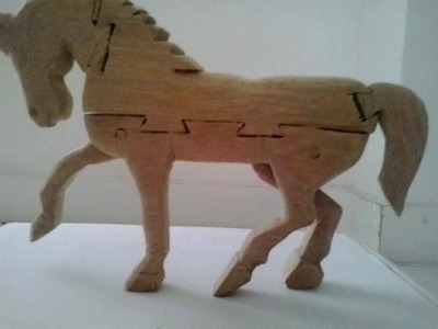 Artesanato em madeira: Cavalo.