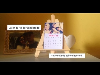 DIY: Calendário personalizado + Cavalete de palito de picolé | ♡ PamellaQQ