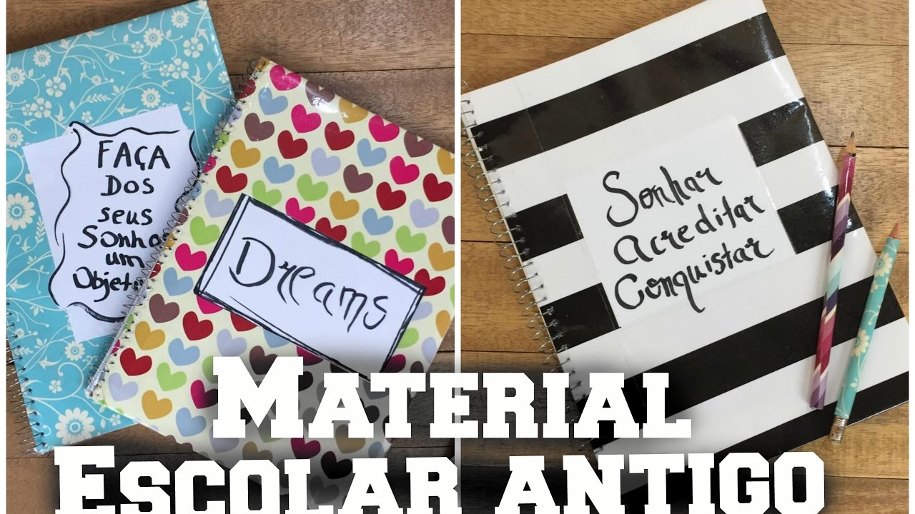 DIY: Renove seu MATERIAL ESCOLAR ANTIGO