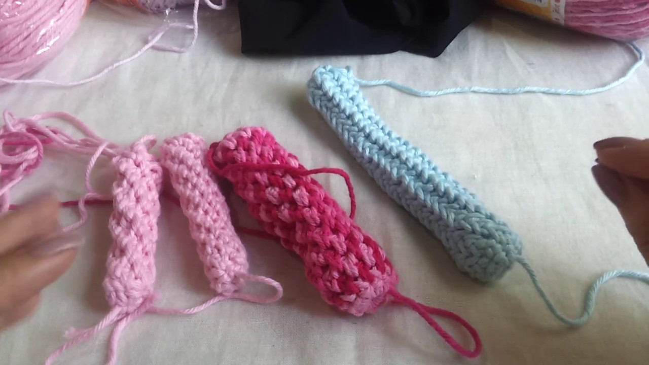 Alça tubular para bolsa em Croche.Crochet icord.Crochet handbag