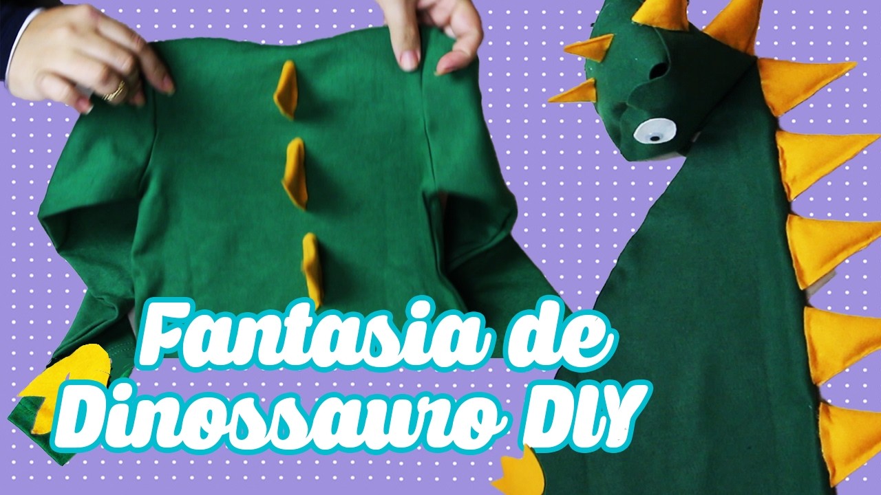 Diy Fantasia Infantil de Dinossauro - Capa e Body