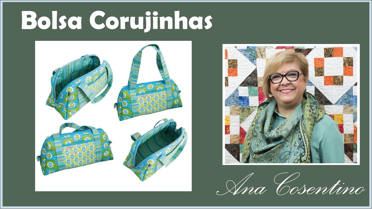 Patchwork com Ana Cosentino: Bolsa e Necessaire Coruja (Programa Arte Brasil 13.02.2015)