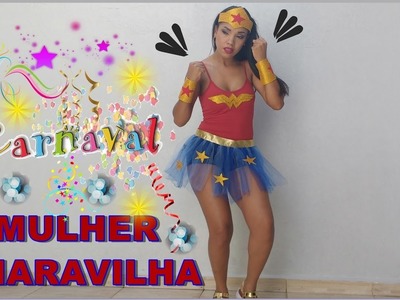 DIY: Fantasia de Carnaval : Mulher Maravilha (sem costura)