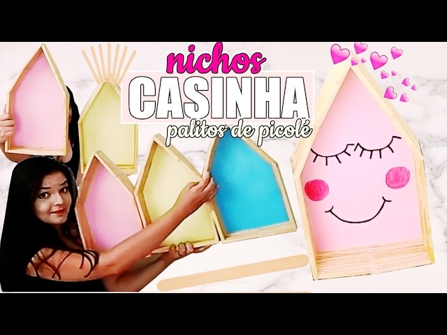 DIY| Nicho CASINHA com palitos de picolé ❤