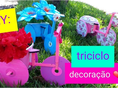 DIY: Triciclo de CD para decoração.