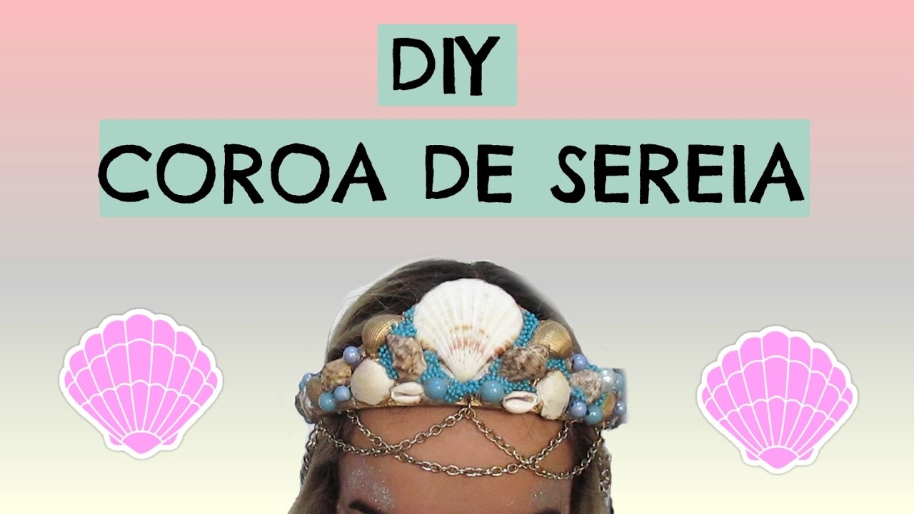 DIY coroa.tiara de sereia