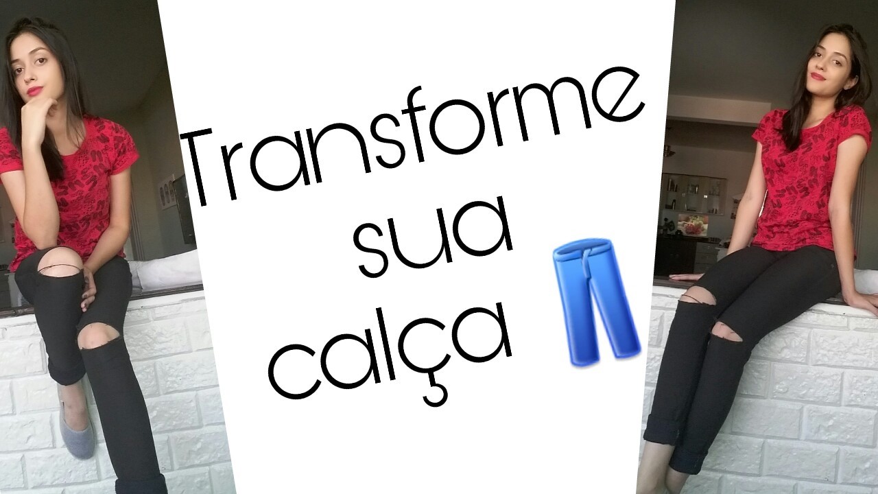 DIY - Customizando calça sem graça ♡